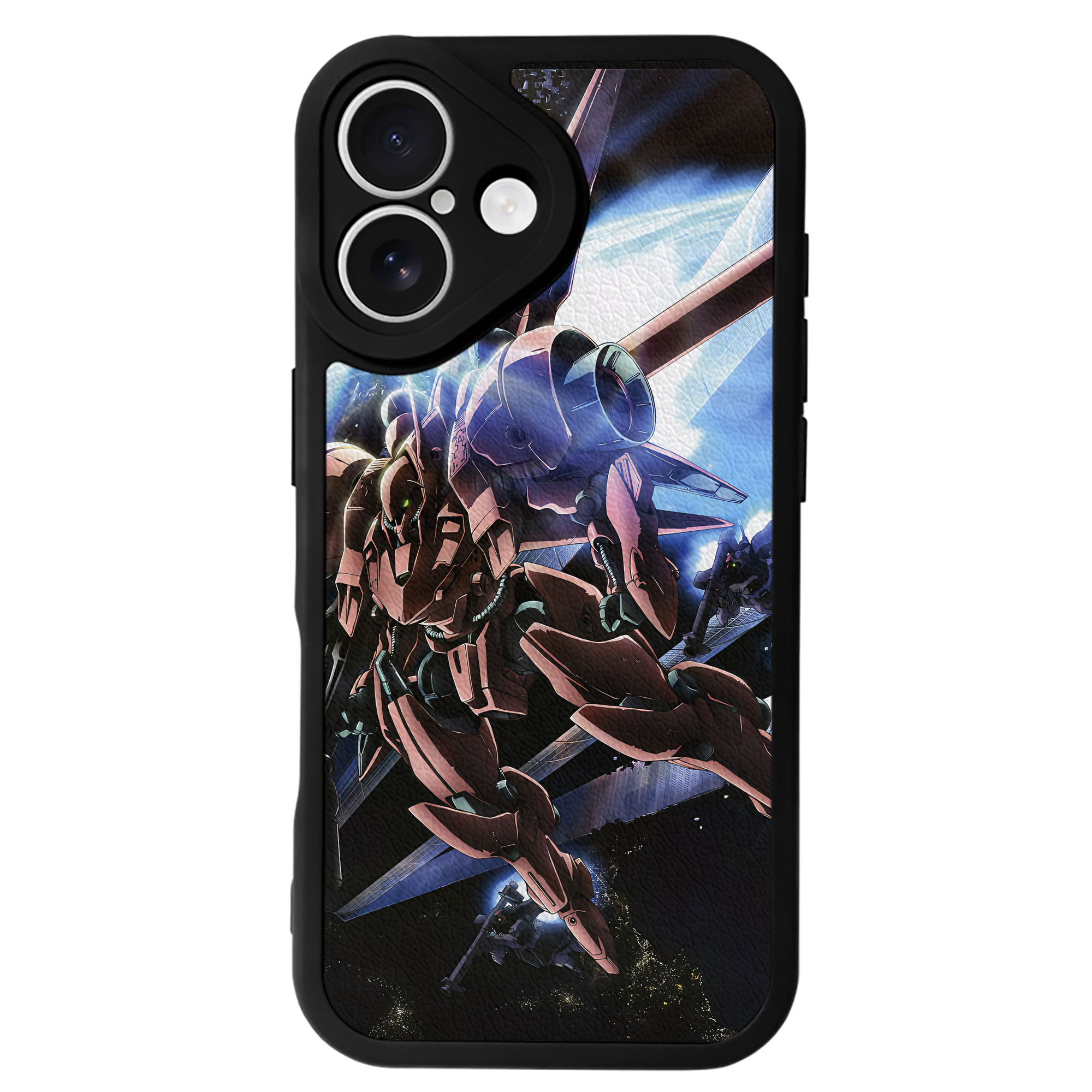 （画像用） 機動戦士ガンダム Mobile Suit Gundam 【iPhone 16シリーズ対応】シリコンスマホケース（レザー調） 材質：シリコン